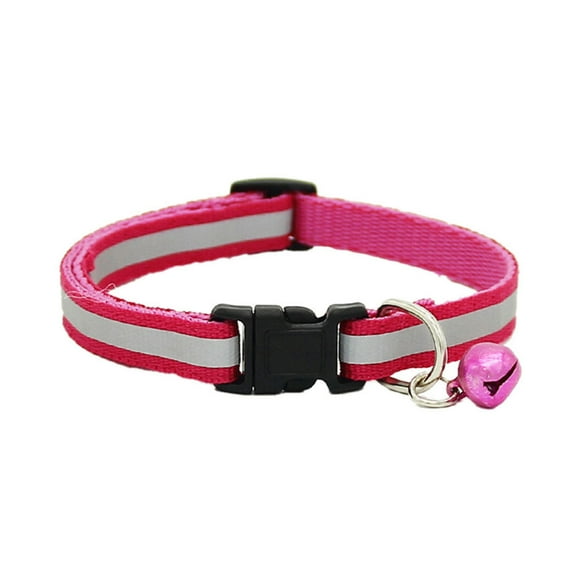 UDIYO Pet Puppy Cat Dog Kitten Soft Glossy Reflective Collar Safety Buckle with Bell