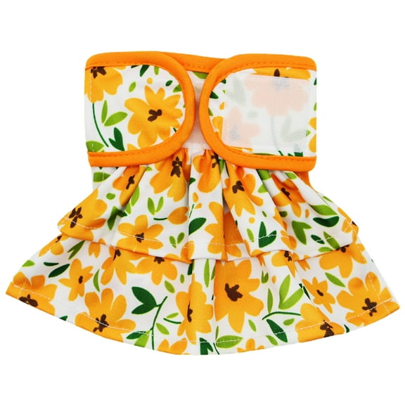 UDIYO Pet Sanitary Pant Fastener Tape Flower Pattern Comfortable Puppy Shorts Diaper Cloth Puppy Costume