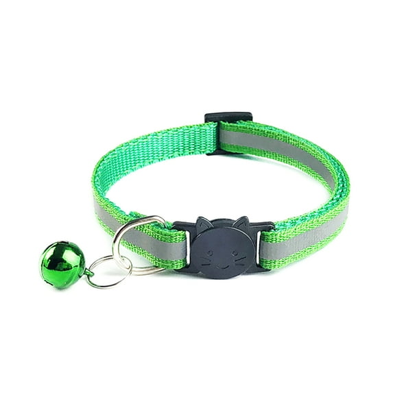 UDIYO Pets Dog Bell Night Safety Reflective Collar Cat Head Buckle Necklace Neck Strap