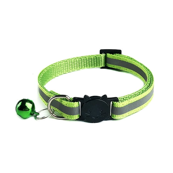 UDIYO Pets Dog Bell Night Safety Reflective Collar Cat Head Buckle Necklace Neck Strap