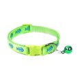 thumbnail image 1 of UDIYO Pets Dog Cat Fish Bone Print Bell Buckle Adjustable Collar Necklace Neck Strap, 1 of 7