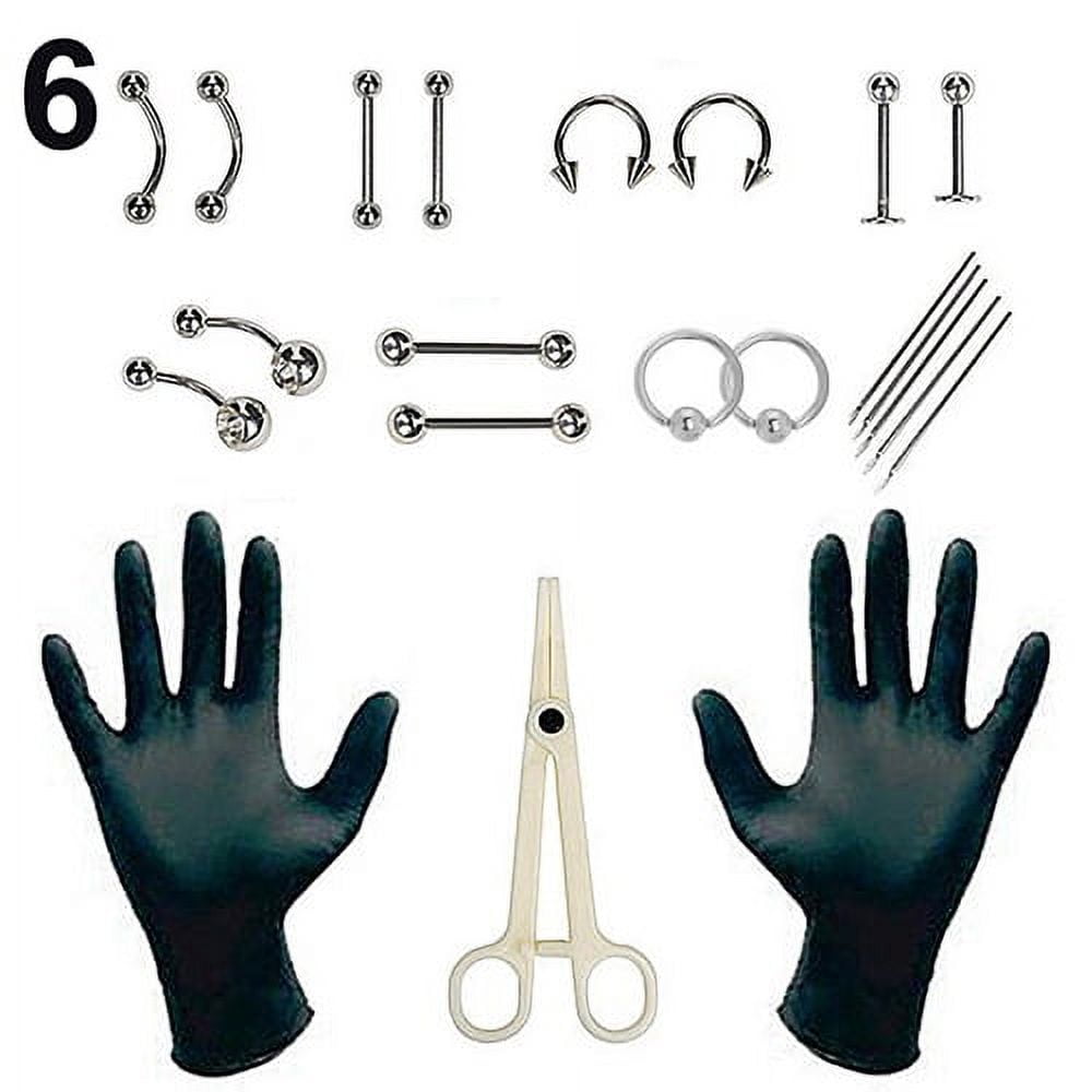 UDIYO Professional Body Piercing Tool Kit Ear Nose Navel Nipple