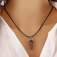 thumbnail image 1 of UDIYO Reiki Chakra Healing Natural Quartz Hexagonal Pointed Charm Pendant Necklace, 1 of 6