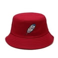 thumbnail image 1 of UDIYO Retro Feather Pattern Bucket Hat Unisex Sunscreen Spring Outdoor Fisherman Cap, 1 of 8