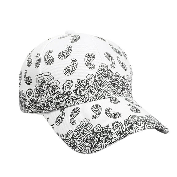 UDIYO Retro Sun Hat Adjustable Hip Pop Cashew Nut Print Baseball Cap for Outdoor