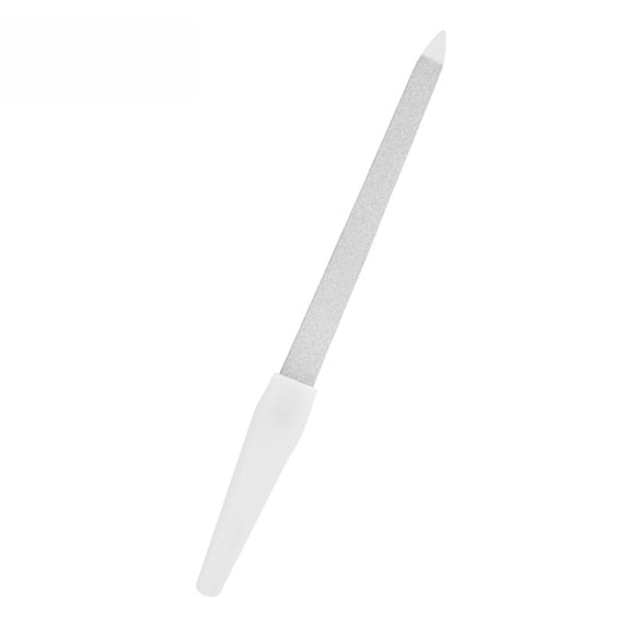 UDIYO Salon Buffer Double Head Non-Slip Handle Nail Polishing Multifunctional 2 in 1 Manicure Tool Dual Use Stainless Steel Nail File Dead Skin Push Polisher Nail Supplies