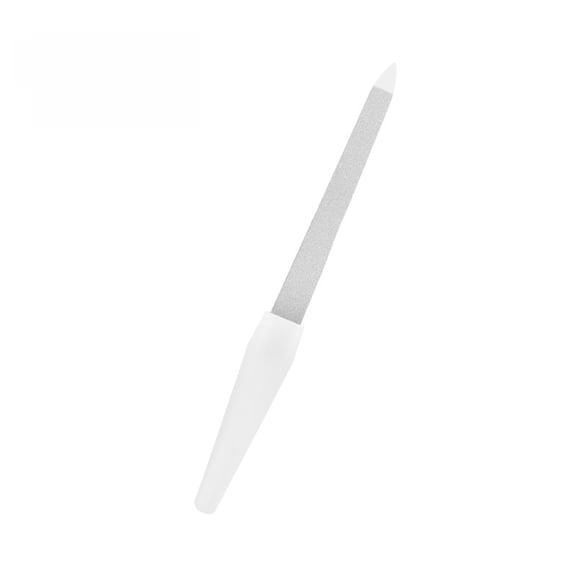 UDIYO Salon Buffer Double Head Non-Slip Handle Nail Polishing Multifunctional 2 in 1 Manicure Tool Dual Use Stainless Steel Nail File Dead Skin Push Polisher Nail Supplies