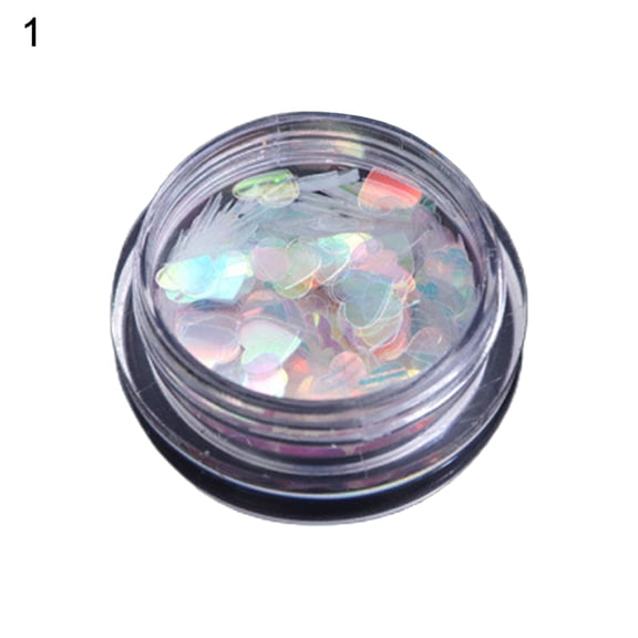 UDIYO Sequins Nail Glitter Butterfly Star Love Heart DIY Nail Art Accessories Colored Nail Decoration Manicure Sequins for Nail Design