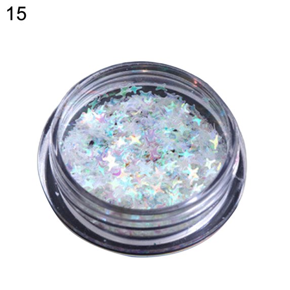 UDIYO Sequins Nail Glitter Butterfly Star Love Heart DIY Nail Art Accessories Colored Nail Decoration Manicure Sequins for Nail Design
