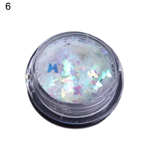 UDIYO Sequins Nail Glitter Butterfly Star Love Heart DIY Nail Art Accessories Colored Nail Decoration Manicure Sequins for Nail Design