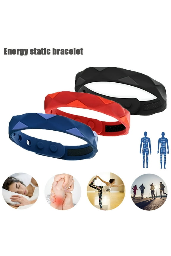 UDIYO Silicone Negative Ion Bracelet, Pulsera Antiestatica Para Hombre, Energy & Balance and Improve Sleep Unisex Accessories