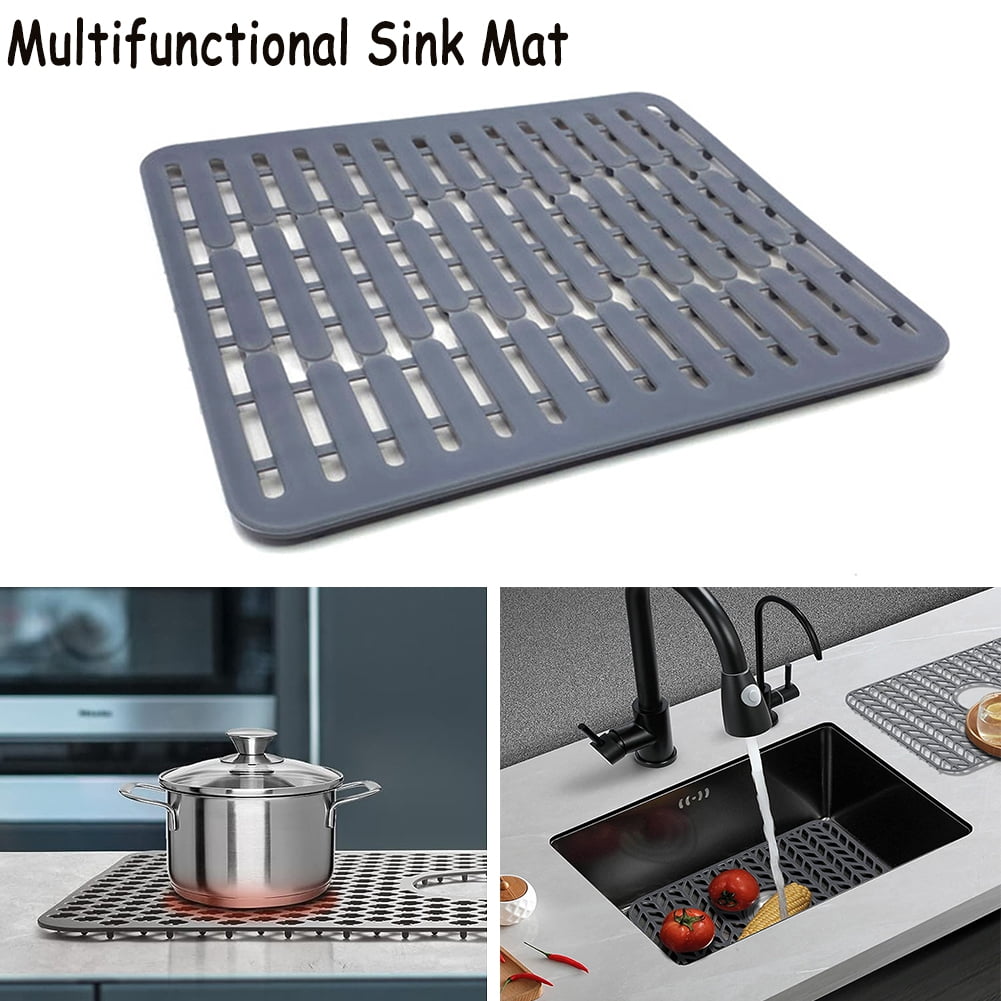 UDIYO Silicone Sink Mat for Kitchen, Kitchen Sink Protector Grid for