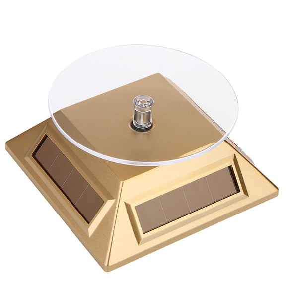 UDIYO Solar Display Stand 360 Degrees Rotation Energy-Saving ABS Revolving Platform Display Base for Showcase