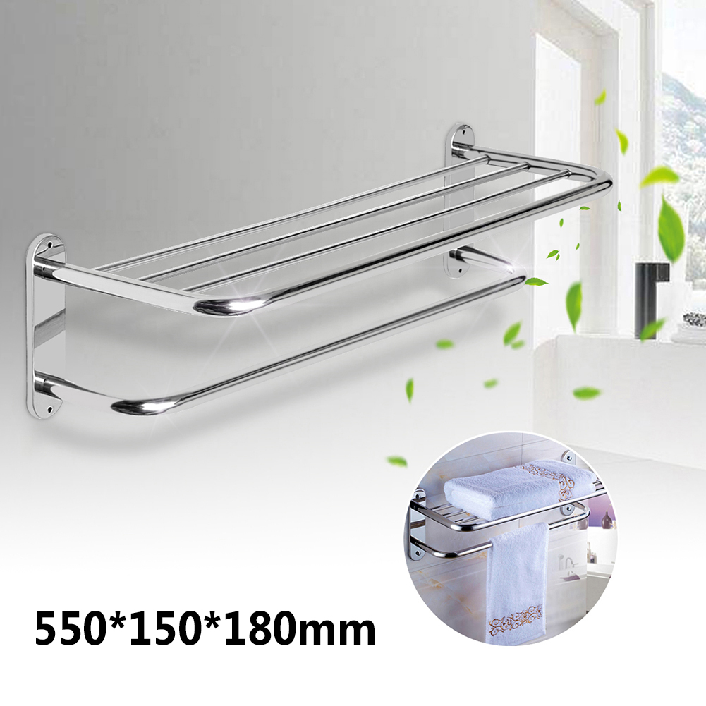 UDIYO Stainless Steel Wall Mounted Hotel Bathroom Towel Rack Rail