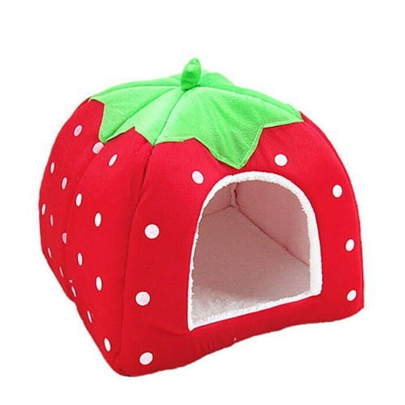UDIYO Strawberry Pet Dog Cat Puppy Warm Bed Mat Soft House Cushion Pad Kennel Basket