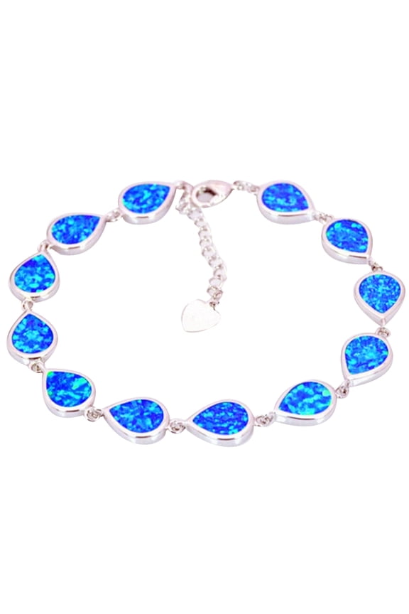 Unisex Fashion Water Drop Opal Bracelet Hand Chain Party Jewelry Accessory Gift
