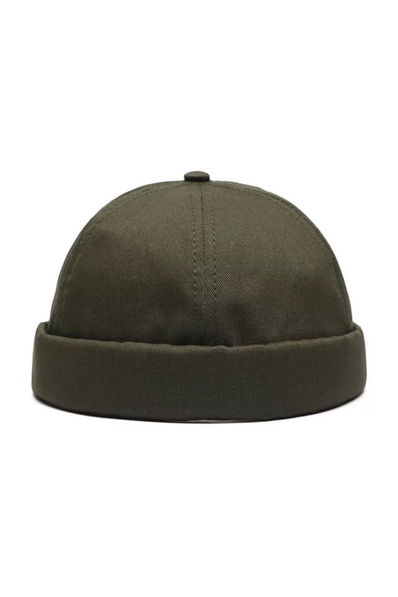 Unisex Skullcap Brimless Sun Autumn Winter Adjustable Pure Color Sailor Cap for Daily Wear