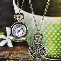UDIYO Unisex Vintage Hollow Windmill Bronze Quartz Pocket Watch Pendant Necklace