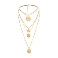 thumbnail image 1 of UDIYO Vintage Women Multi-layer Alloy Queen Head Pendant Chain Necklace Jewelry Gift, 1 of 7