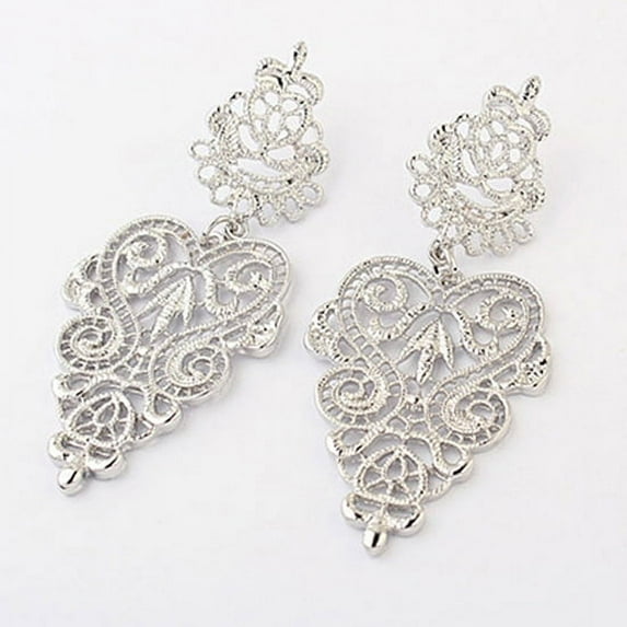 UDIYO Vintage Women\'s Bohemian Hollow Design Long Drop Dangle Earrings Piercing Jewelry