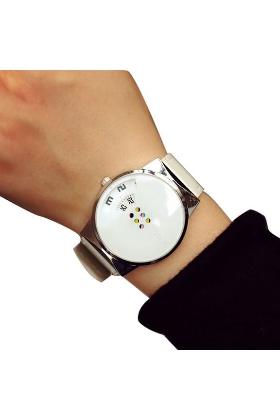 Watch Moveable Multifunctional Accurate Couple Digital Quartz Wristwatch for Gift