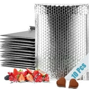 UDIYO Waterproof Foil Self Seal Thermal Bubble Mailers Bags, 30 x 35cm, Silver, 10 Count