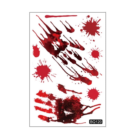 UDIYO Window Sticker Removable Horror Traceless Reusable Scary Scene Layout PVC Ghost Shadow Blood Handprint Halloween Electrostatic Window Cling for Showcase
