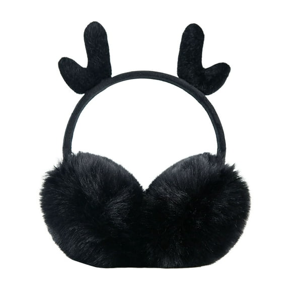 UDIYO Women Earmuff Deer Antler Soft Solid Color Non-slip Ear Protection Comfortable Autumn Winter Girls Ear Warmer for Daily Life