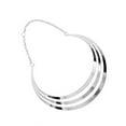 thumbnail image 1 of UDIYO Women Fashion Alloy Semi-Circle Charm Choker Punk Statement Bib Chain Necklace, 1 of 7