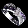 thumbnail image 1 of UDIYO Women Fashion Cut Clear Shiny Zircon Inlaid Wedding Bridal Finger Knuckle Ring, 1 of 6