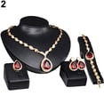 thumbnail image 1 of UDIYO Women Fashion Rhinestone Pendant Necklace Ring Bracelet Earrings Jewelry Set, 1 of 6