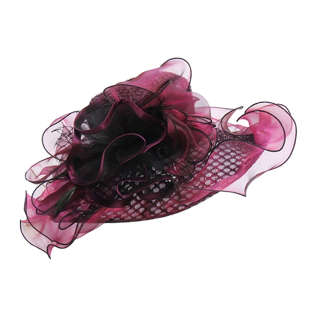 Photo inspiration: See Through Decor Reference: Udiyo Women Performance Hat See Through Mesh Flower Decor Wide