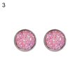 thumbnail image 1 of UDIYO Women Round Starry Sky Ear Studs Stainless Steel Earrings Piercing Jewelry Gift, 1 of 7