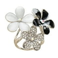 thumbnail image 1 of UDIYO Women Shiny Rhinestone Inlaid Flower Scarf Ring Clip Holder Brooch Pin Buckle, 1 of 6