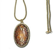 UDIYO Women Vintage Amber Hollow Pendant Necklace Sweater Long Chain Jewelry Gift