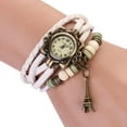 thumbnail image 1 of UDIYO Women Vintage Eiffel Tower Multilayer Braided Faux Leather Bracelet Wrist Watch, 1 of 6