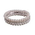 thumbnail image 1 of UDIYO Women's Fashion Elegant White Faux Pearls Rhinestone Stretch Bangle Bracelet, 1 of 5