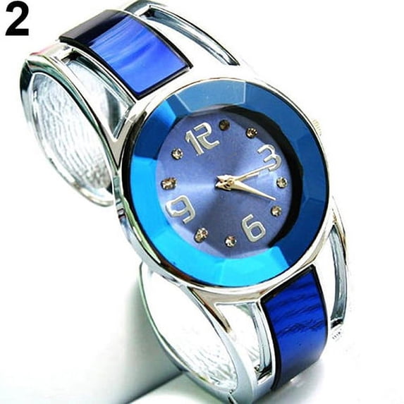 UDIYO Women's Vintage Open Alloy Band Quartz Analog Round Dial Wrist Watch Gift