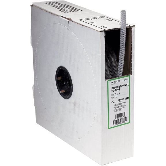 UDP T12004002 Clear Braid Tubing 3/8ID X 5/8OD X 100 ft Dispenser Box Home & Garage Storage, Stackable Design