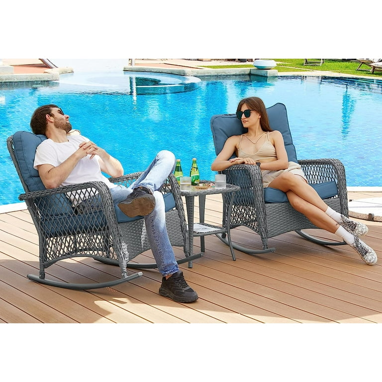 Rocking patio set sale