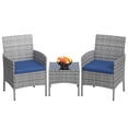 thumbnail image 1 of UDPATIO Furniture Set 3 Pieces Patio Rattan Wicker Chairs,Patio Porch Outdoor Furniture Set with Chairs,NA, 1 of 9