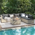 thumbnail image 1 of UDPATIO 7-Piece Outdoor Wicker Patio Furniture Set with Cushions for Backyard, Porch, Garden, Gray, 1 of 7