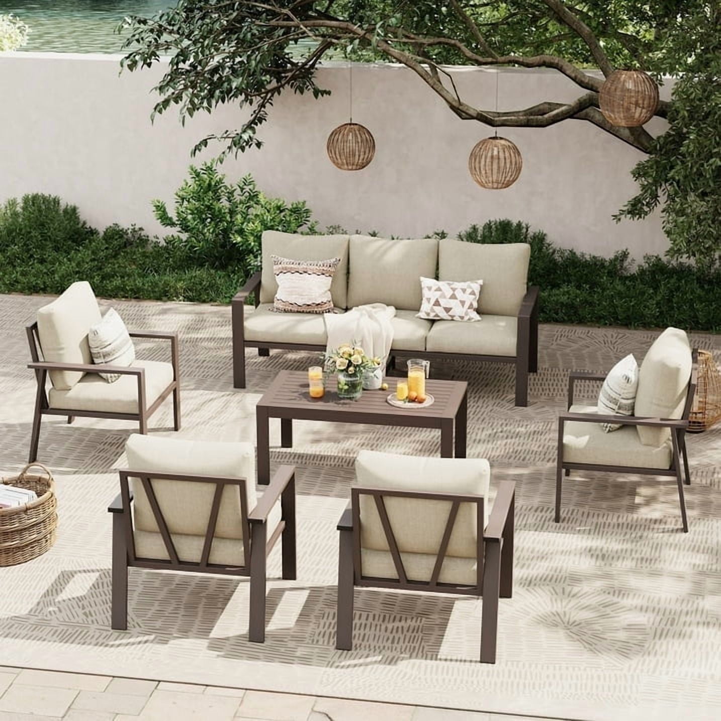 Aluminum Patio Metal Deep Seating Patio Furniture Deep Seating Aluminum  Patio Conversation Sets UDPATIO, image size:1434x1434