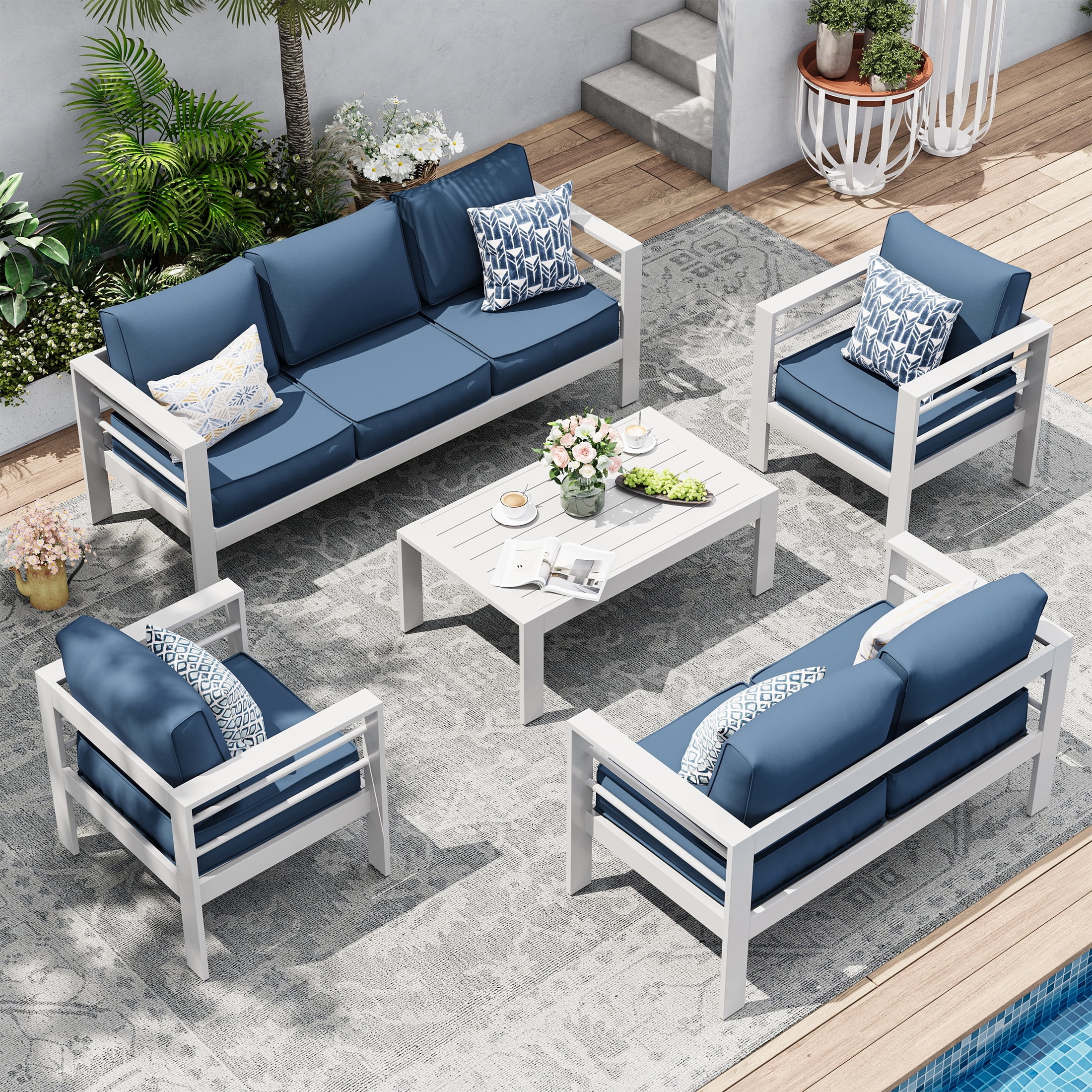 Aluminium outdoor sofa set sale