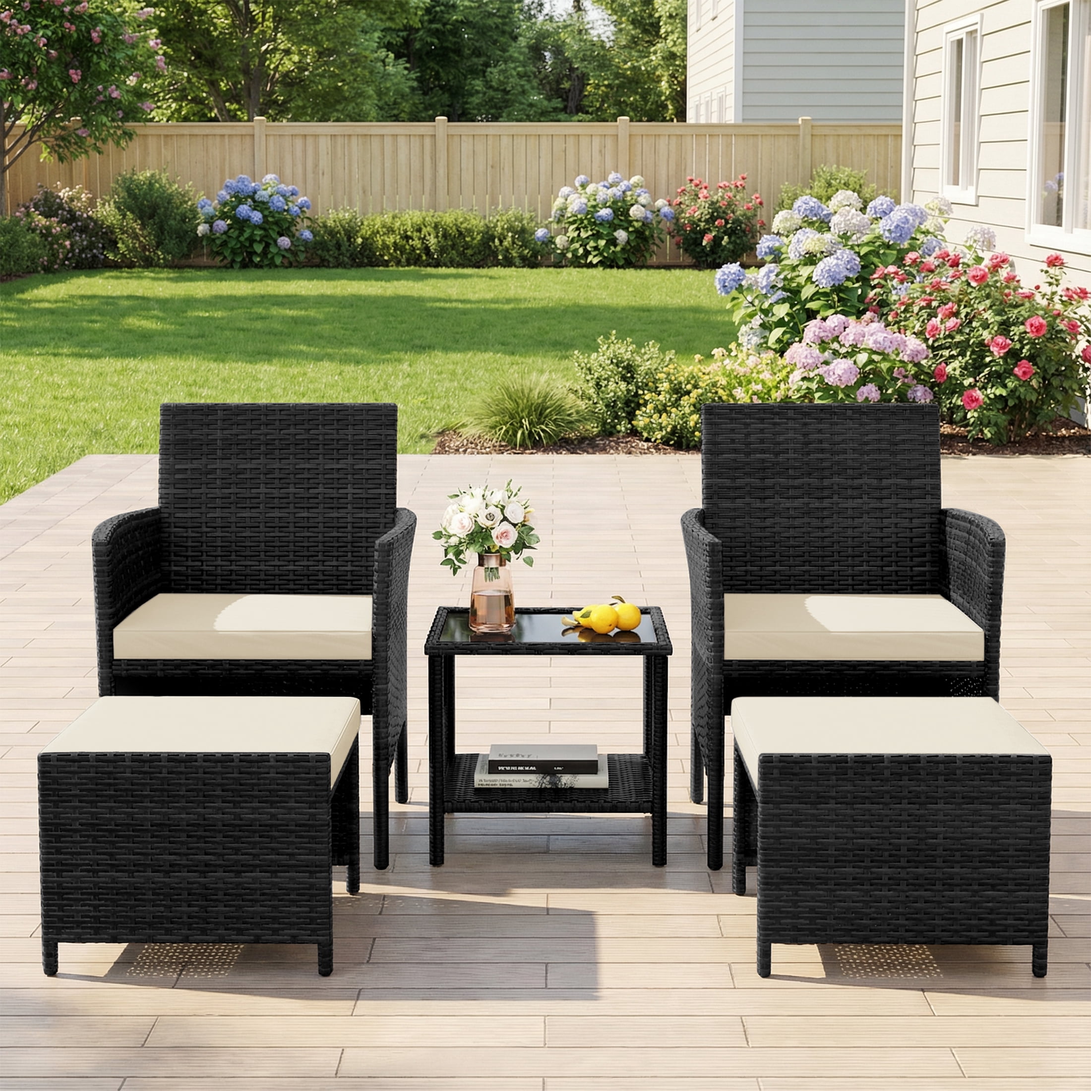 UDPATIO Balcony Furniture 5 Piece Patio Furniture Set Outdoor Patio Chair Khaki: A Clear-Eyed Overview