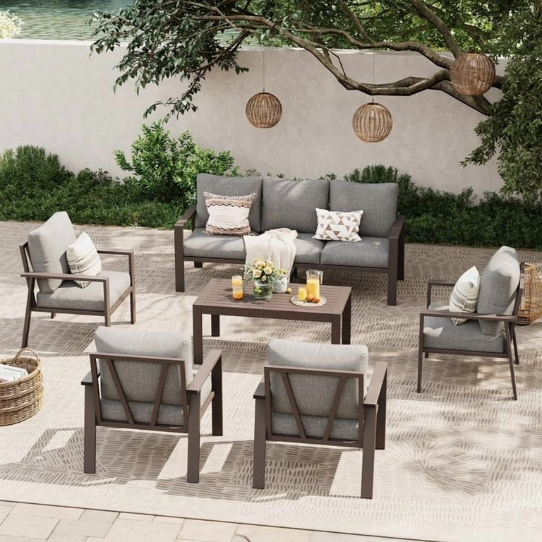 Patio Couch Walmart UDPATIO Modern Aluminum Patio Furniture