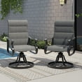 thumbnail image 1 of UDPATIO High Back Outdoor Dining Chairs Set of 2, All Weather Swivel Patio Chairs, Breathable Garden Outdoor Furniture for Backyard Deck, 1 of 11