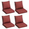 thumbnail image 1 of UDPATIO Outdoor Cushions for Patio Furniture, 4'' Replacement Cushions for Outdoor Furniture, Set of 4 Water-Resistant Outdoor Sectional Cushions for Sofa Couch Chair (Red), 1 of 10