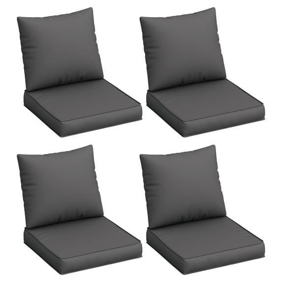 UDPATIO Outdoor Cushions for Patio Furniture, 4'' Replacement Cushions for Outdoor Furniture, Water-Resistant Patio Furniture Sectional Cushions for Sofa Couch Bench, Grey