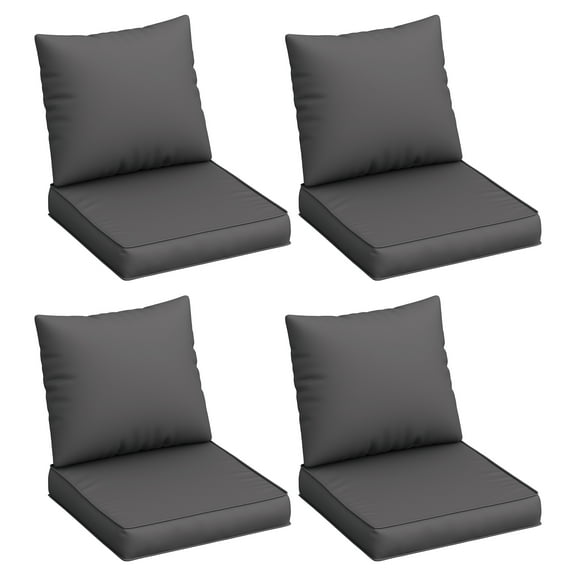 UDPATIO Outdoor Cushions for Patio Furniture, 4'' Replacement Cushions for Outdoor Furniture, Water-Resistant Patio Furniture Sectional Cushions for Sofa Couch Bench, Grey